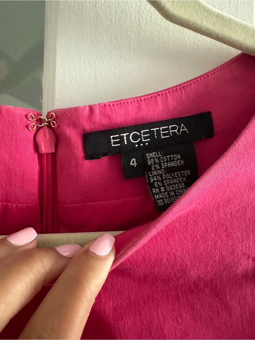 Etcetera Hot Pink Sleeveless Sheath Midi Cotton Dress - Picture 2 of 2